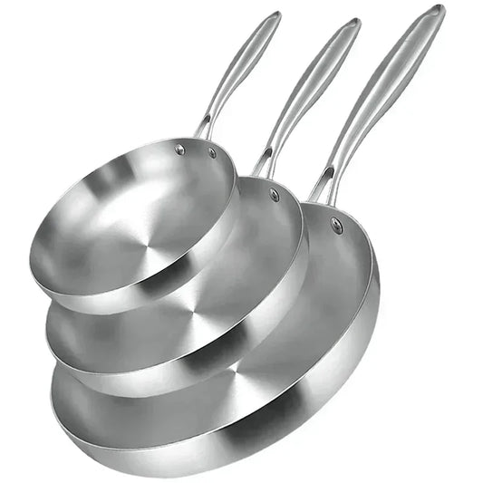 Stainless steel frying pan